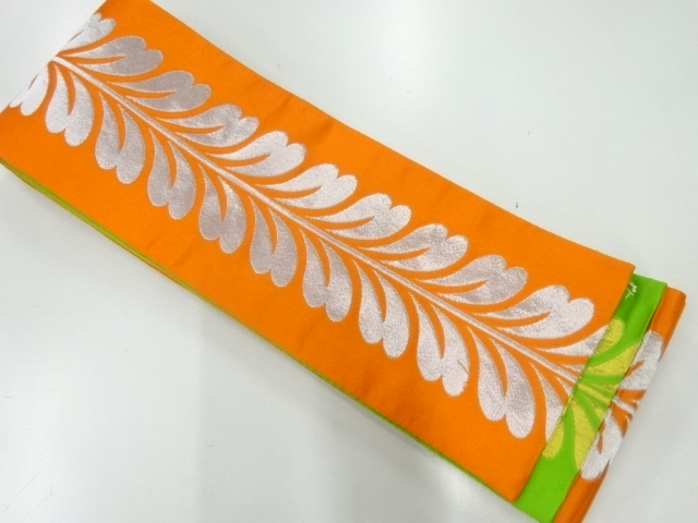 JAPANESE OBI FOR DANCE / REVERSIBLE / WOVEN DOKKOFUJI PATTERN